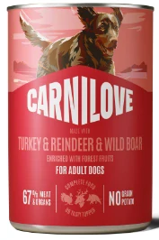 Carnilove Dog Can Paté Turkey&Reindeer&Wildboar 6x400g KARTON