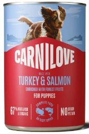 Carnilove Dog Can Paté Turkey&Salmon Puppies 6x400g KARTON