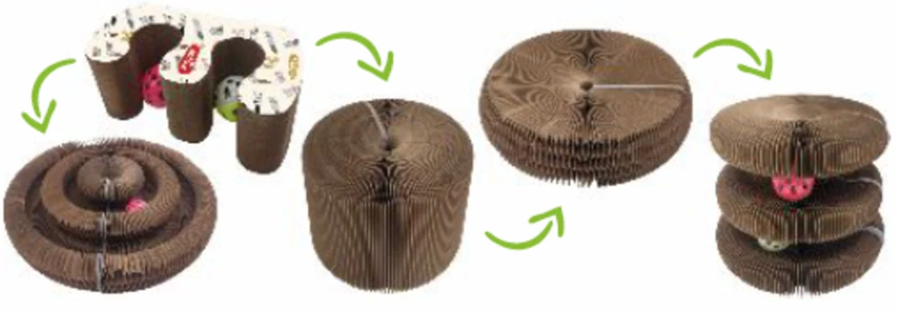 Zolux škrabadlo CHATOUILLE lepenkové skládací dvojité