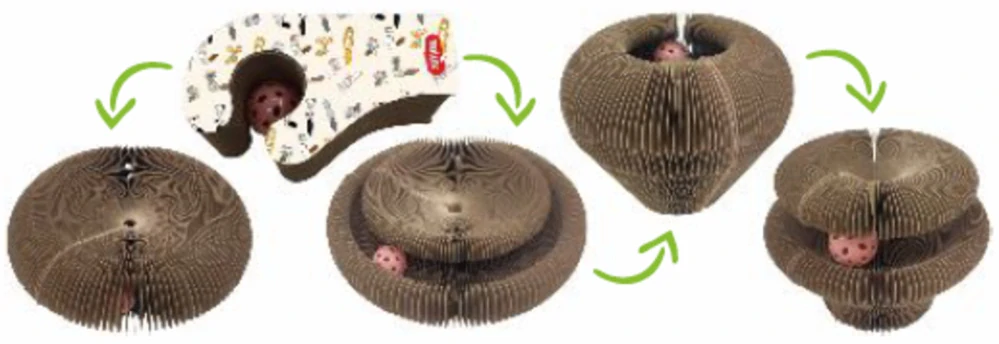 Zolux škrabadlo CHATOUILLE lepenkové skládací dlouhé