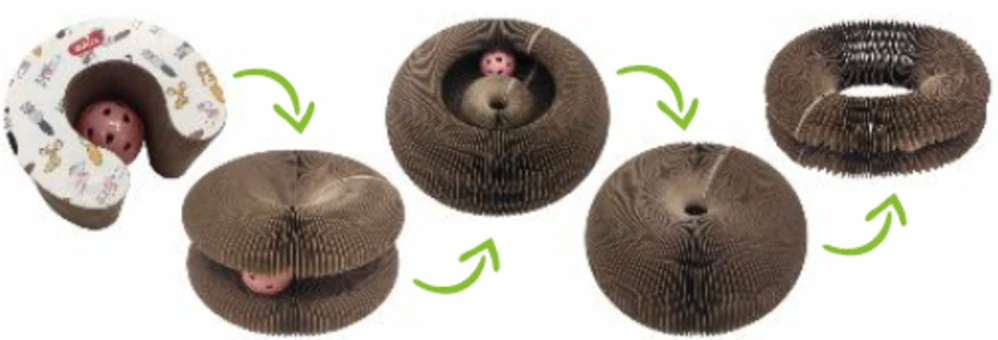 Zolux škrabadlo CHATOUILLE lepenkové skládací