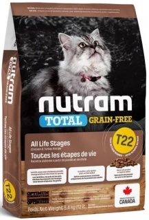 T22 Nutram Total Grain Free Turkey, Chicken, Duck Cat 3x5,4kg