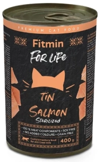 Fitmin For Life konzerva lososová pro kastrované kočky 415 g