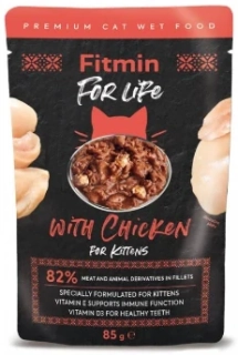 Fitmin For Life kapsička kuřecí pro koťata 28x85g KARTON