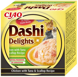 Churu Cat Dashi Delights Chicken with Tuna&Scallop 6x70g KARTON
