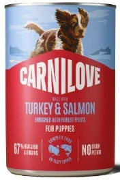 Carnilove Dog Can Paté Turkey&Salmon Puppies 6x400g KARTON